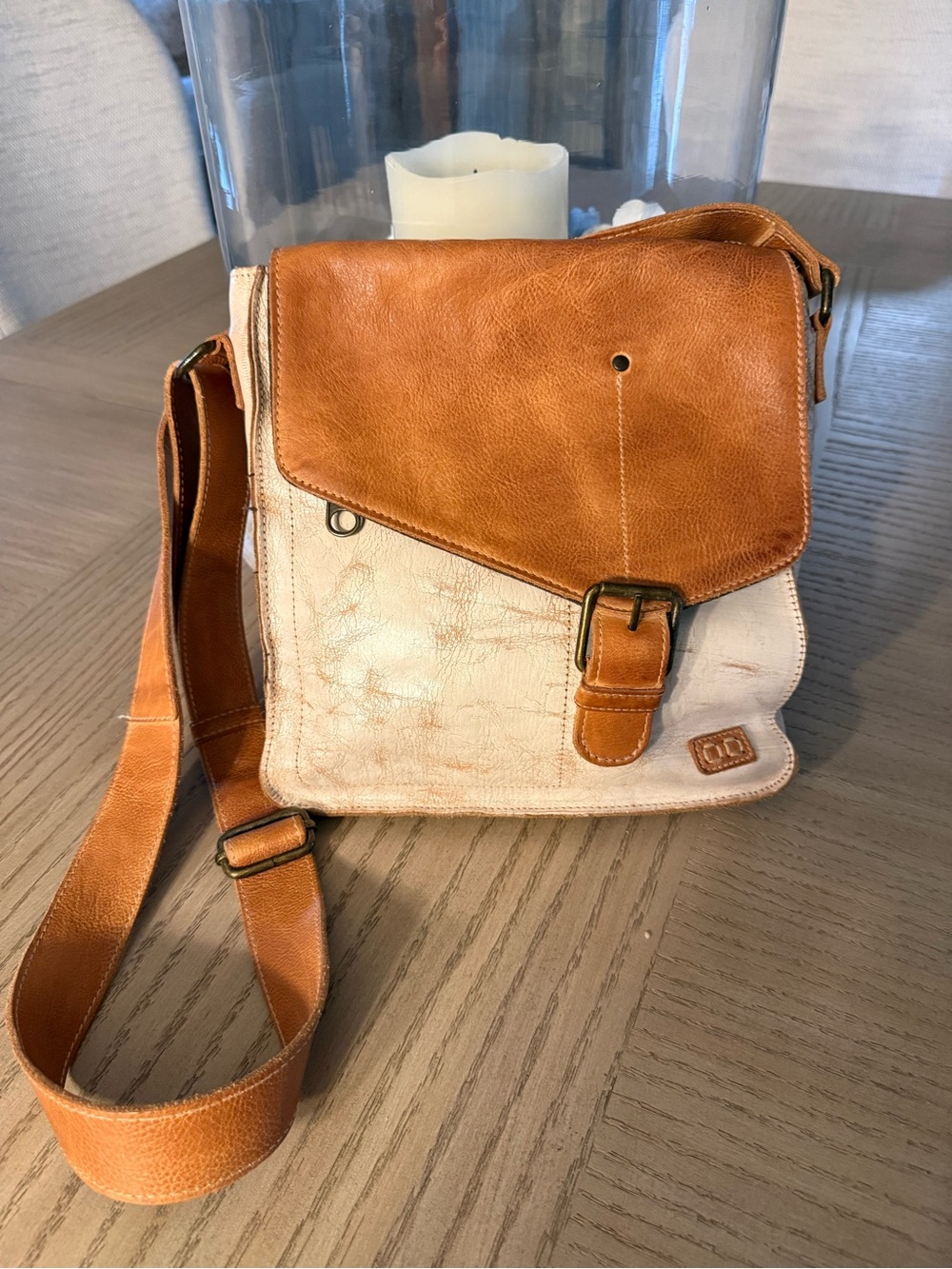 Bed Stu Venice Beach Nectar Lux Tan Rustic Leather Crossbody